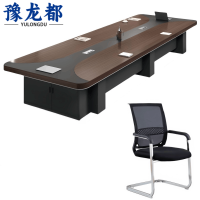 豫龙都会议桌一桌六椅套