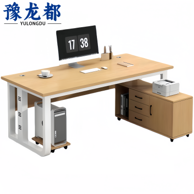 豫龙都员工办公桌+侧柜1.8米套