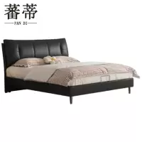 蕃蒂软包床黑色张