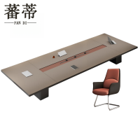 蕃蒂办公会议桌2.4米桌+8椅套