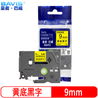 皇者.巴威 标签色带 兄弟PT-E550W 9mm黄底 个