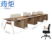 荺炬职员桌八人位+椅组