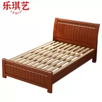 乐琪艺 实木单人床 海棠色 2000*1350*960mm 张