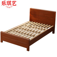 乐琪艺 实木单人床 海棠色 2000*1500*950mm 张