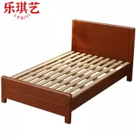 乐琪艺 实木单人床 海棠色 2000*1500*950mm 张