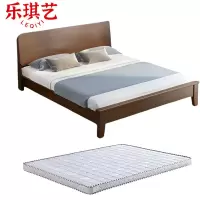 乐琪艺 实木单人床(含床垫)1.2*2m 套