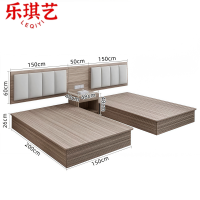 乐琪艺双床+床头柜B02套