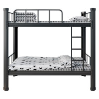 木上简 MSJ-TC-003 钢制双层床上下床员工宿舍床 1800*2000*1500mm黑色(含床板) 单位:张