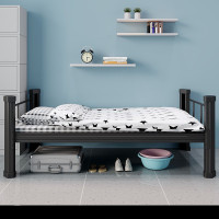 木上简 MSJ-TC-014 钢制单人床员工宿舍床 780*2000*1500mm 黑色(含床板) 单位:张