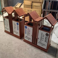 匹牧商用户外特色垃圾桶二分类棕白色82L二分类单位:个