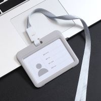 匹牧 PM-XP-0002 单面透明工作证胸牌带挂绳 横款78*101mm 灰色(10个装) 单位:件