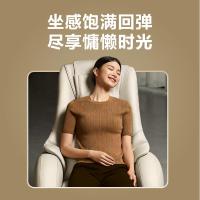 skg家用全身按摩椅仿人手揉捏颈椎肩颈腰按摩热敷靠躺垫沙发送长辈实用H5-1代S6336MA米金色