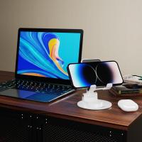 WOPOW沃品折叠支架可360旋转稳固适用于手机平板VB25白色