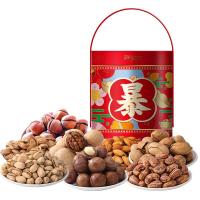 鲜记全球臻选礼盒1.78kg休闲坚果零食过年年货送礼大礼包坚果礼暴富桶0.898kgXS-7