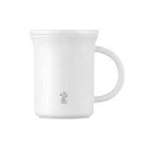 鸣盏马克杯带盖德化陶瓷喝茶杯子办公室水杯家用简约咖啡杯早餐杯茶杯马克杯MZ8018