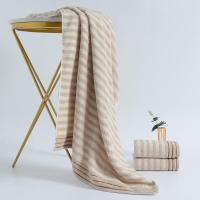 洁丽雅(Grace)浴巾套装礼盒纯棉柔软吸水大号毛浴巾毛巾*2+浴巾*1浅棕