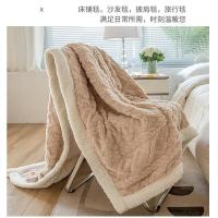 洁丽雅(Grace)3A塔芙绒毛毯加厚双面盖毯沙发毯办公室卡其2*2.3M