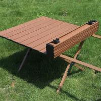 FTLY飞图乐蛋卷桌户外野餐轻量便携防潮稳固折叠桌露营桌套装蛋卷桌-碳钢胡桃色中号60*90cm