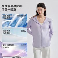 VVC防晒衣女夏季新款防紫外线宽松短款外套时尚洋气外套风信紫L