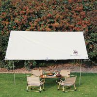 徽羚羊帐篷防雨布天幕户外遮阳超轻便携大凉棚野露营防雨遮阳棚3*3M白色(涂银)+一桌四椅