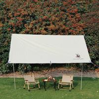 徽羚羊帐篷防雨布天幕户外遮阳超轻便携大凉棚野露营防雨遮阳棚3*3M白色(涂银)+一桌两椅