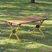 徽羚羊克米特椅户外折叠椅便携露营椅子野外钓鱼凳子沙滩野餐野营木纹蛋卷桌L90