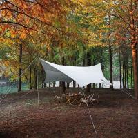 徽羚羊涂银天幕户外露营方形六角大空间野餐帐篷防雨防晒野外便携式白色