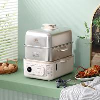 大宇(DAEWOO)家用多功能电蒸锅大容量双层不锈钢蒸炖蒸锅14.5L[DYZG-1568流苏白]