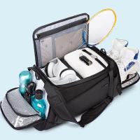 班歌健身包男干湿分离运动手提出差大容量斜挎包独立鞋仓旅行包1917黑