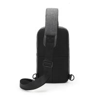 恒源祥胸包运动包斜跨包牛津布胸前斜背包潮小男包HYX0595黑色