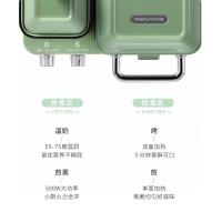 摩飞电器多功能早餐机电饼铛家用吐司机双区料理三明治机MR9086清新绿标配(带三明治盘+小煎锅)