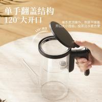 鸣盏飘逸壶玻璃茶壶功夫茶具套装玻璃内胆按压式无杆过滤泡茶壶飘逸杯MZ8023(长嘴壶身款)500ml