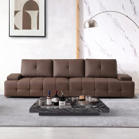 左右真皮直排沙发中小户型现代简约轻奢头层牛皮劳伦斯家具DZY6053