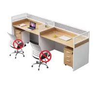 指臣 职员桌含柜2.4*0.6*1.1m张