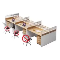 指臣 屏风办公桌含柜360*120*110cm张