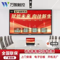 万傲触控 55英寸国产系统会议平板一体机教学一体机触屏学校多媒体信息视窗触控显示器电子白板