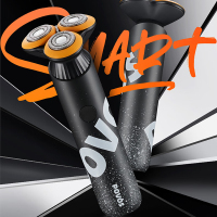 奔腾(POVOS)剃须刀电动刮胡刀胡须刀全身水洗快充PQ9700星空灰