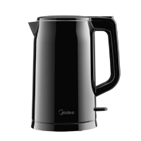 美的 MK-AEK17S01 电热水壶 1.7L 1500W 304不锈钢快速加热 304不锈钢内胆 健康安全设计