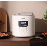DAEWOO大宇4L羽白电压力锅1级能效12-24小时预约触摸控制液晶显示单胆设计