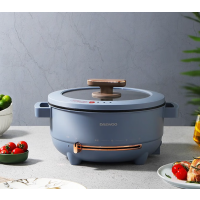 DAEWOO智能电火锅 DYHG-5036 1000瓦特 5升大容量机械式控制不锈钢内锅家用多功能美味烹饪神器