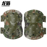 龙盾单B战术护膝护肘护具训练套装爬行训练装备运动骑行护具丛林荒漠 丛林款