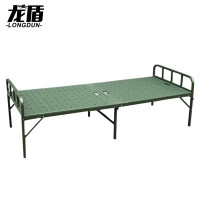 龙盾 行军床户外钢塑两折行军床便携吹塑床后勤折叠床简易午休床