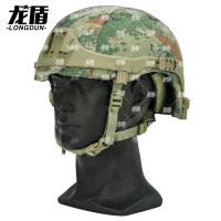 龙盾导轨式M19战术高切头盔芳纶2级全套内衬训练防护1.5kg配导轨盔罩