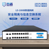 峦盾LD-1000B千兆2U网闸8千兆电口600M吞吐双液晶屏双向企业安全隔离信息交换设备