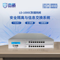 峦盾LD-1000C千兆2U网闸12千兆电口800M吞吐单液晶屏双向企业安全隔离信息交换设备
