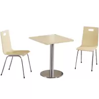 凌迪星食堂桌椅600*600*760mm(一桌两椅)套