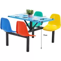 凌迪星连体餐桌1.2*0.6*0.75m套