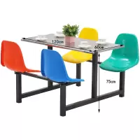 凌迪星食堂餐桌1.2*0.6*0.75m套