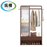 抚樽带镜衣帽架