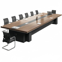 攸形培训桌2.4米+8椅套